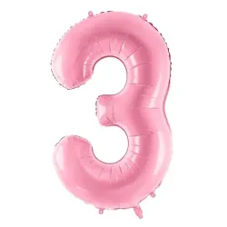 "3" Αριθμός 95cm Ροζ