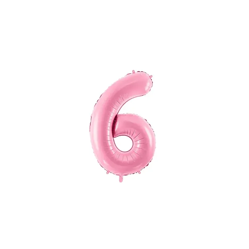 "6" Number 95cm Pink
