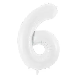"6" Αριθμός 95cm Λευκό