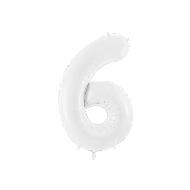 "6" Αριθμός 95cm Λευκό