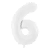 "6" Αριθμός 95cm Λευκό