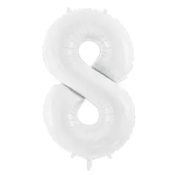 "8" Αριθμός 95cm Λευκό