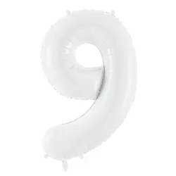 "9" Αριθμός 95cm Λευκό