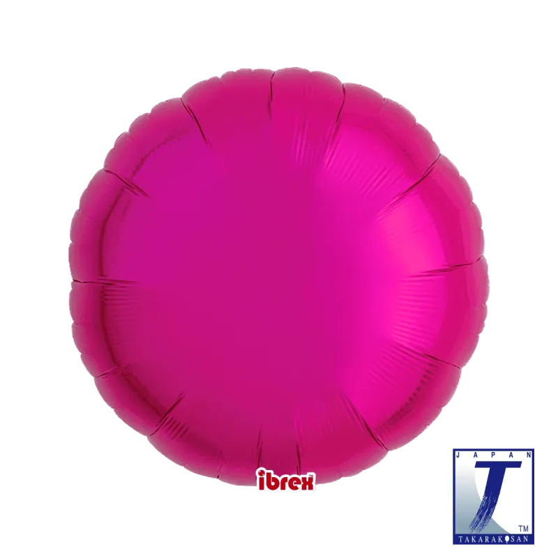 25" Στρογγυλό Φούξια (Magenta) μπαλόνι Foil