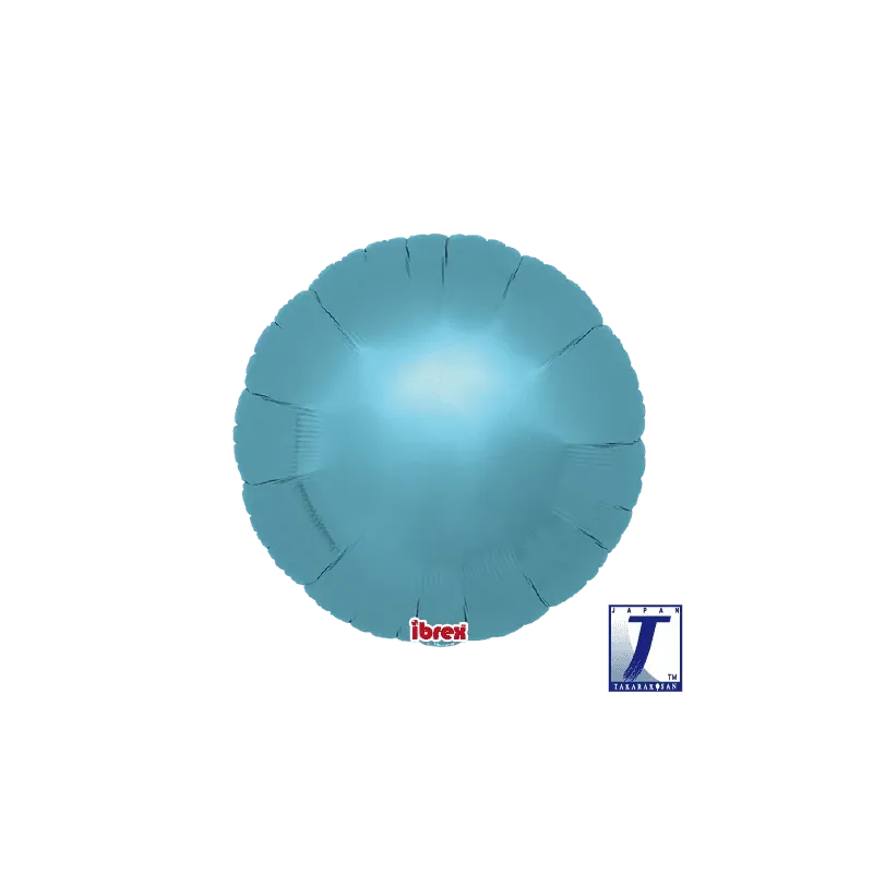 18" Round Metallic Light Blue