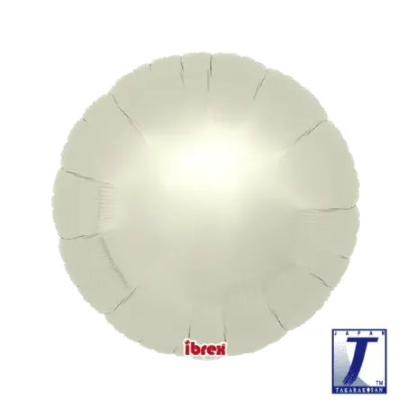 18" Στρογγυλό Ιβουάρ (Ivory)_μπαλόνι foil
