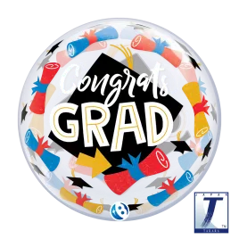 22" Bubble Congrats Grad Multicolor