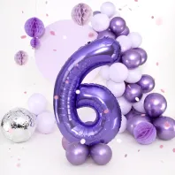 Unpacked "6" Number 95cm Lilac
