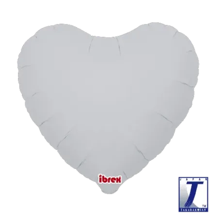 18" Heart white