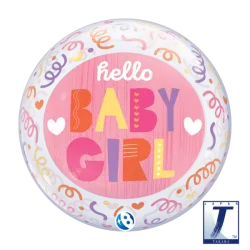 22" Bubble Κορίτσι Ροζ σερπαντίνες