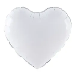 18" foil Λευκή Kαρδιά