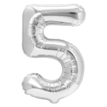 "5" Number 95cm Silver