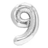 "9" Αριθμός 95cm Ασημί