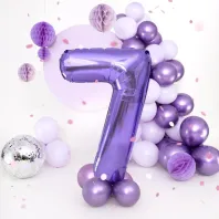 Ασυσκεύαστος "7" Αριθμός 95cm Λιλά