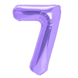 Ασυσκεύαστος "7" Αριθμός 95cm Λιλά