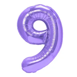 Ασυσκεύαστος "9" Αριθμός 95cm Λιλά