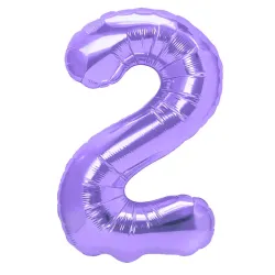 Ασυσκεύαστος "2" Αριθμός 95cm Λιλά