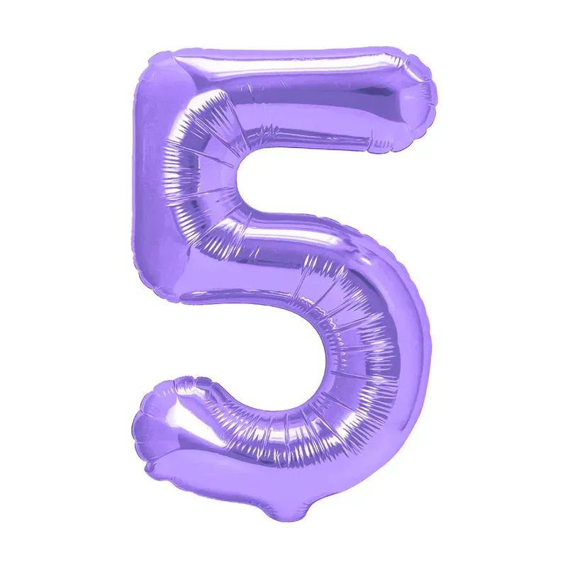 Ασυσκεύαστος "5" Αριθμός 95cm Λιλά