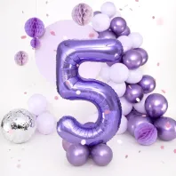 Ασυσκεύαστος "5" Αριθμός 95cm Λιλά