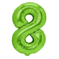 Unpacked "8" Number 95cm Light Green