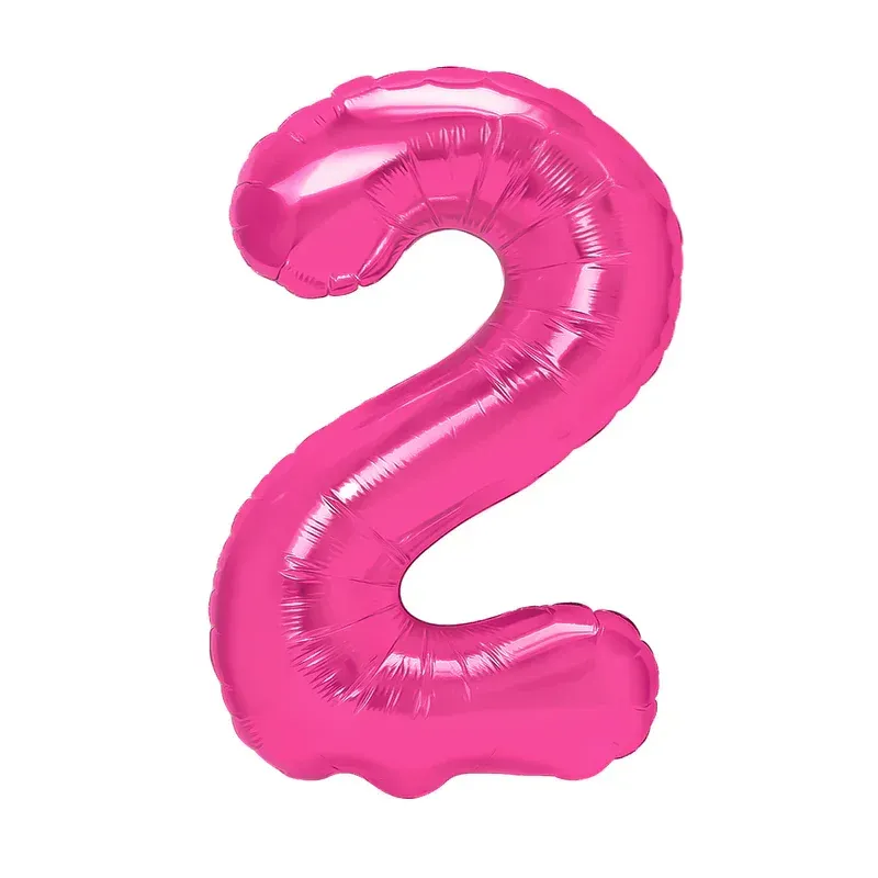 "2" Number 95cm Fuchsia