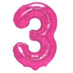 "3" Αριθμός 95cm Φούξια