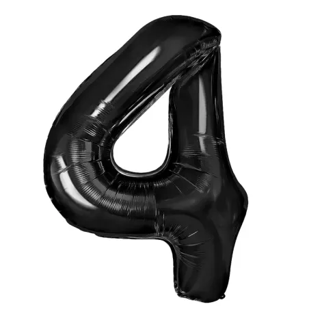 "4" Number 95cm Black