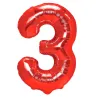 "3" Number 95cm Red
