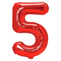 "5" Number 95cm Red