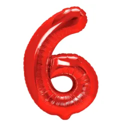 "6" Αριθμός 95cm Κόκκινο