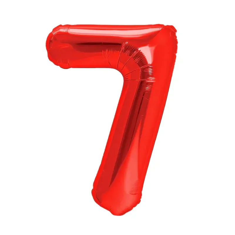 "7" Number 95cm Red