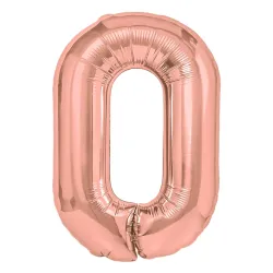 "0" Αριθμός 95cm Ροζ-Χρυσό