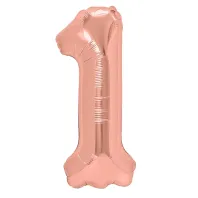 "1" Αριθμός 95cm Ροζ-Χρυσό