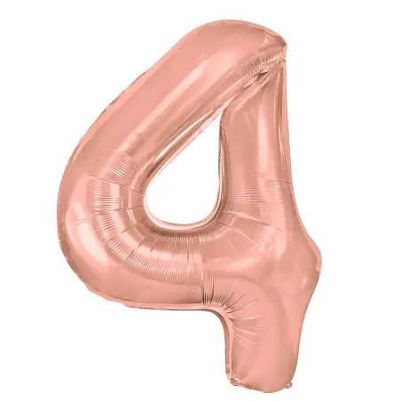 "4" Αριθμός 95cm Ροζ-Χρυσό