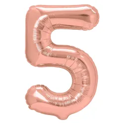 "5" Αριθμός 95cm Ροζ-Χρυσό