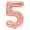 "5" Αριθμός 95cm Ροζ-Χρυσό