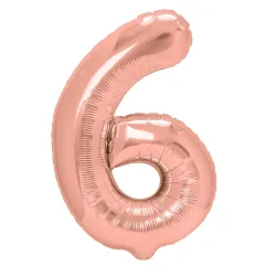"6" Αριθμός 95cm Ροζ-Χρυσό