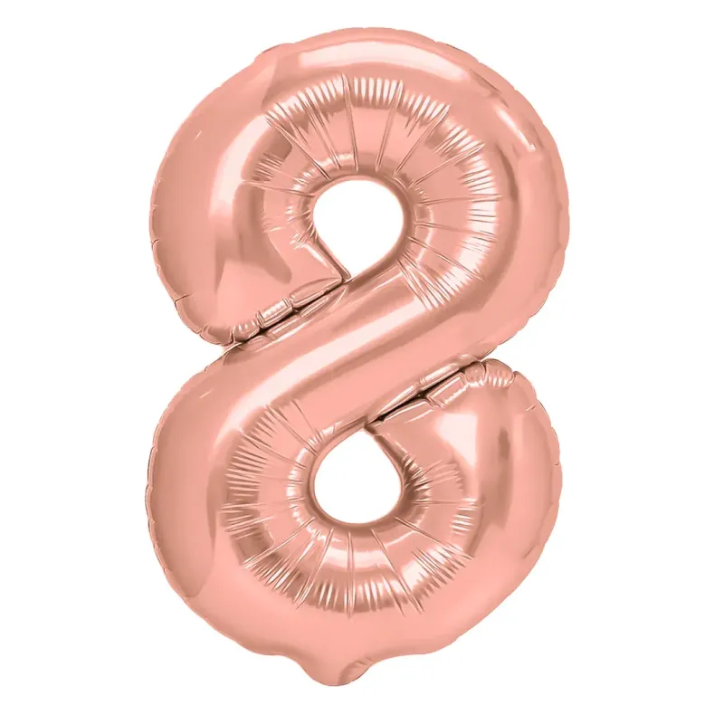 "8" Αριθμός 95cm Ροζ-Χρυσό