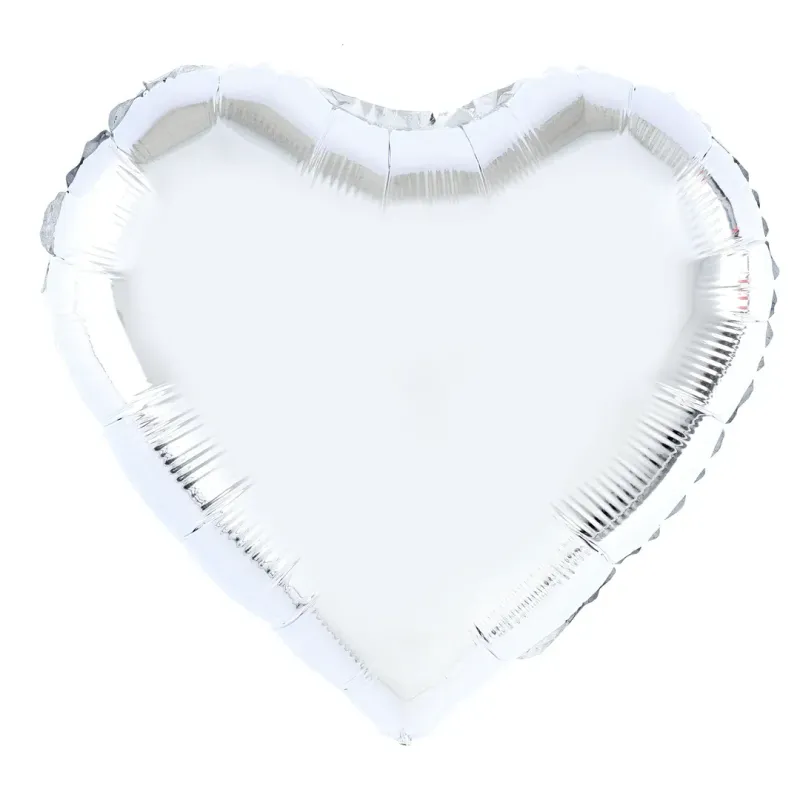 18" foil Silver heart