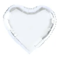18" foil Silver heart