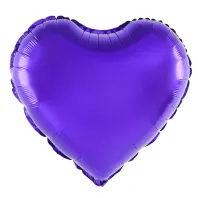 18" foil Μώβ καρδιά