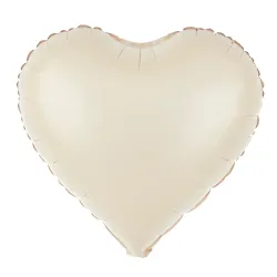 18" foil Κρεμ Ματ καρδιά