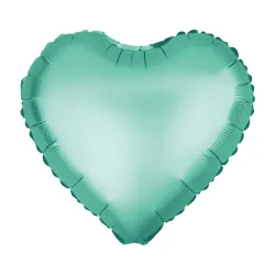 18" foil Matte Green heart
